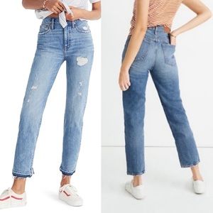 Madewell Classic Straight Jean with Raw Hem Detail